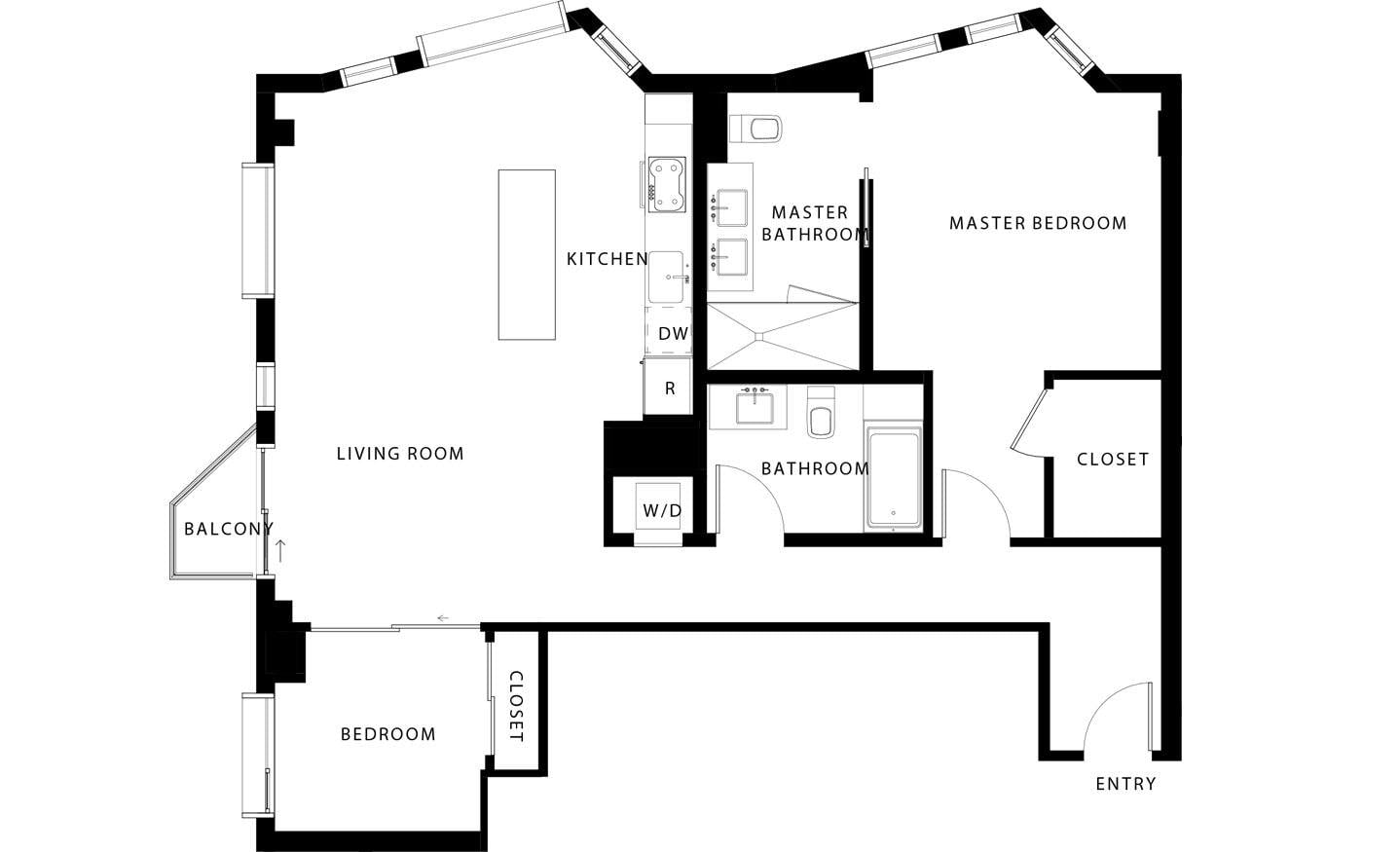 Floor plan layout diagram for 2L